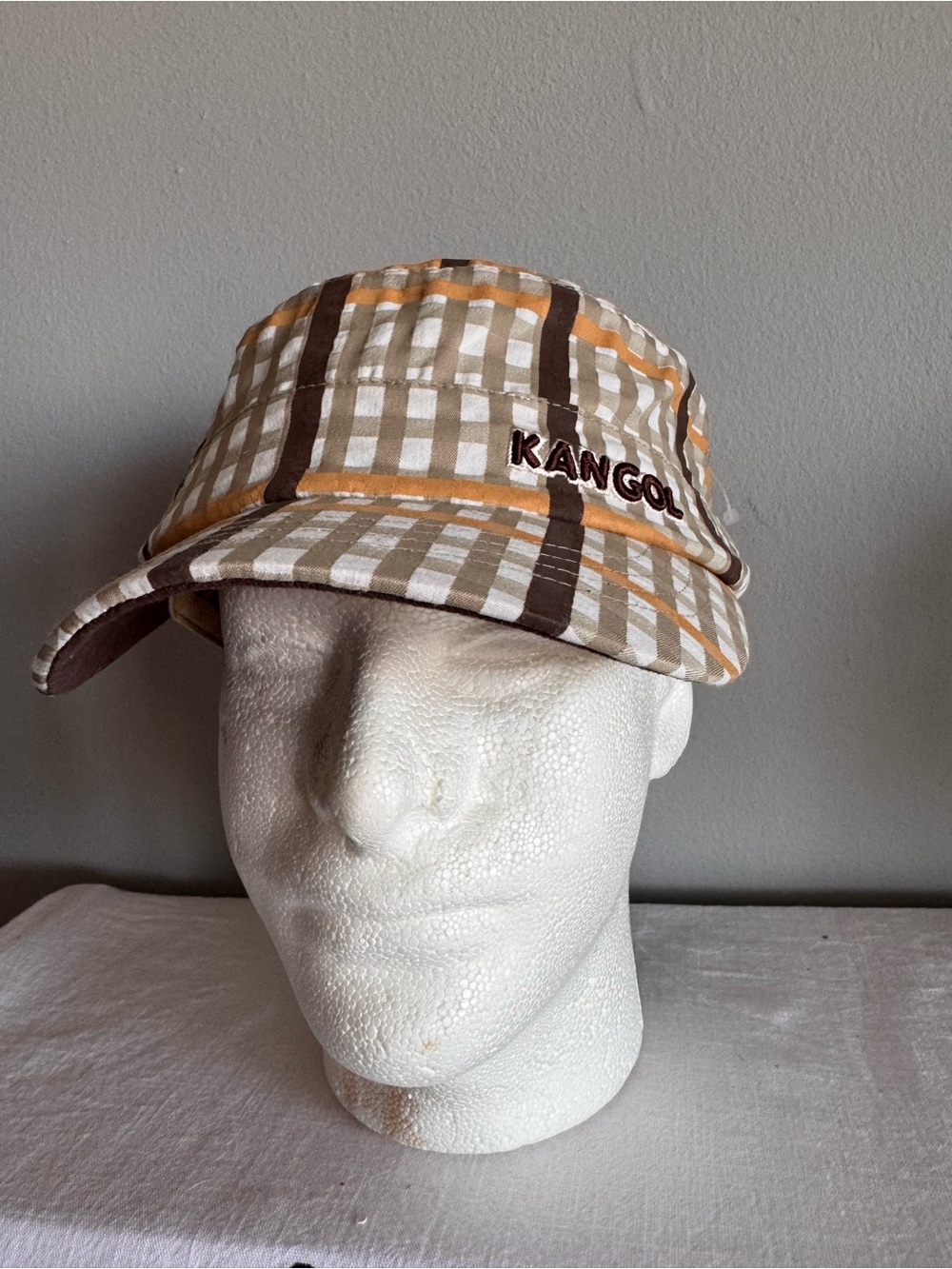 KANGOL Gingham Check Flexfit Army Cap